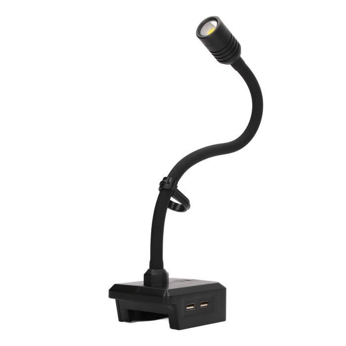 Lampe à Pince Avec Col De Cygne LED 3W - 100 Lumens - Blanc Chaud 3000K - Longueur Cou 38cm