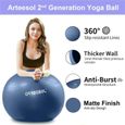 arteesol Ballon Fitness, Swiss Ball, Ballon Grossesse, Ballon Gym Ball Yoga Ballon d'exercice Balle avec Pompe Antidérapant 65cm-1