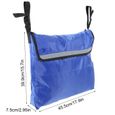 Sac de rangement pour dossier de fauteuil roulant Accessoire de sac suspendu pour aide à la mobilité pour scooter électrique (bleu)-1