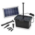 Kit pompe solaire bassin avec filtre - ESOTEC - Fountain Pro 380L-8W - Noir - oxygénation et filtration de l'eau-1