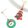 1 paire de belles boucles d'oreilles en alliage délicates décoration de boucle d'oreille de fête de Noël boucle d oreille bijoux-1