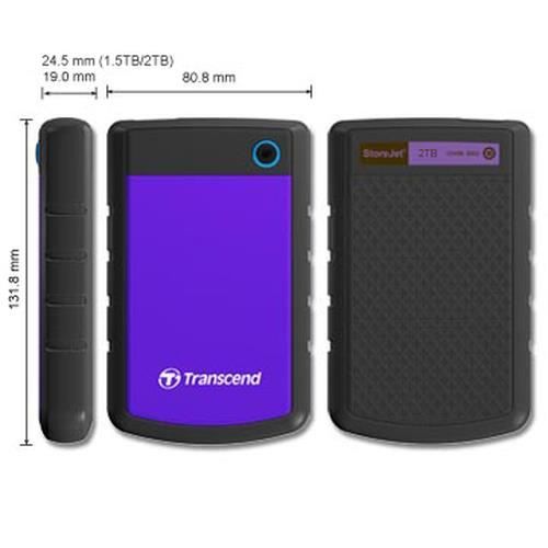 Transcend TS1TSJ25M3 Disque Dur Externe Portable 2,5 StoreJet M3 1To USB  3.0 - Oussaad Négoce