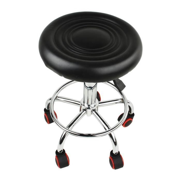 Tabouret à roulettes, tabouret roulant rotatif à 360 degrés, chaise mobile  ronde rotative avec roulettes, tabouret de selle pivotant réglable avec