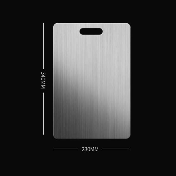 Planche à Découper De Cuisine, Planche à Découper En Acier Inoxydable Avec Housse De Protection En Silicone Antiderapante 46 X 30 Cm 97466072