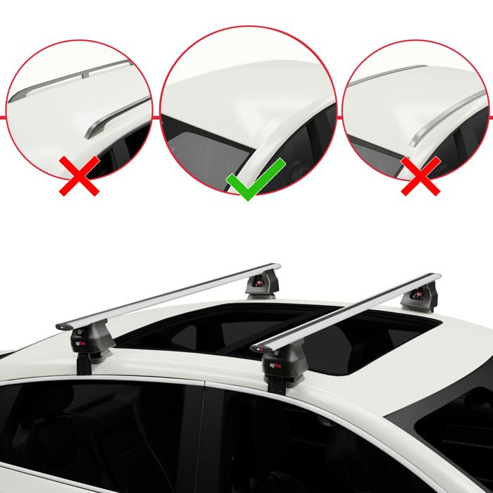 Barres De Toit Pour Fiat Punto 5 Portes (à Partir De 2000) - Marque Montblanc, Neuves
