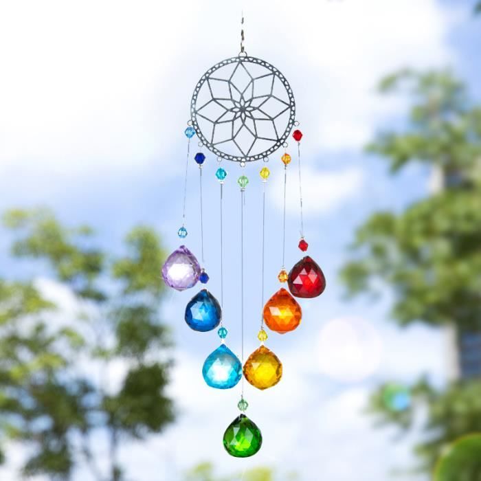 Attrape-Soleil En Cristal - Lot De 2 Prismes Transparents, Créent Des Arcs-en-Ciel, Pour Fenêtre Et Jardin