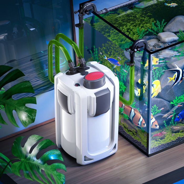 SunSun HW-304 extern aquariumfilter 2000 l/h 4-fasen kamerfilter UVC 55 W