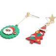 1 paire de belles boucles d'oreilles en alliage délicates décoration de boucle d'oreille de fête de Noël boucle d oreille bijoux-2