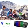 LCC® Pulse Enceinte Bluetooth sans fil avec lumières LED et NFC compatible avec iPhone 3/3G/3GS/4/4S/5/5S/5C, iPad 2/3/4/Mini/Air -2