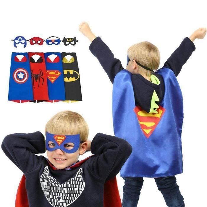 Jojoin Cape de Super Heros Enfant - 6 PCS Costume de Super Héros avec 6  Masque Super