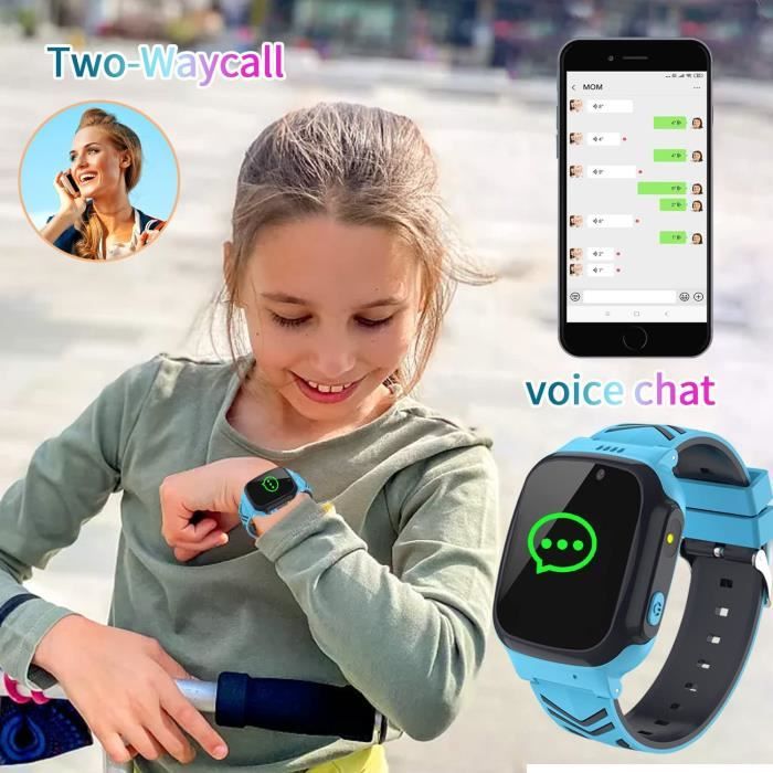 Montre GPS Enfant Tracker Montre Connectée Enfant Téléphone Smartwatch pour  Enfant avec SOS Caméra Réveil Appel, Cadeau d'anni[644] - Cdiscount  Téléphonie