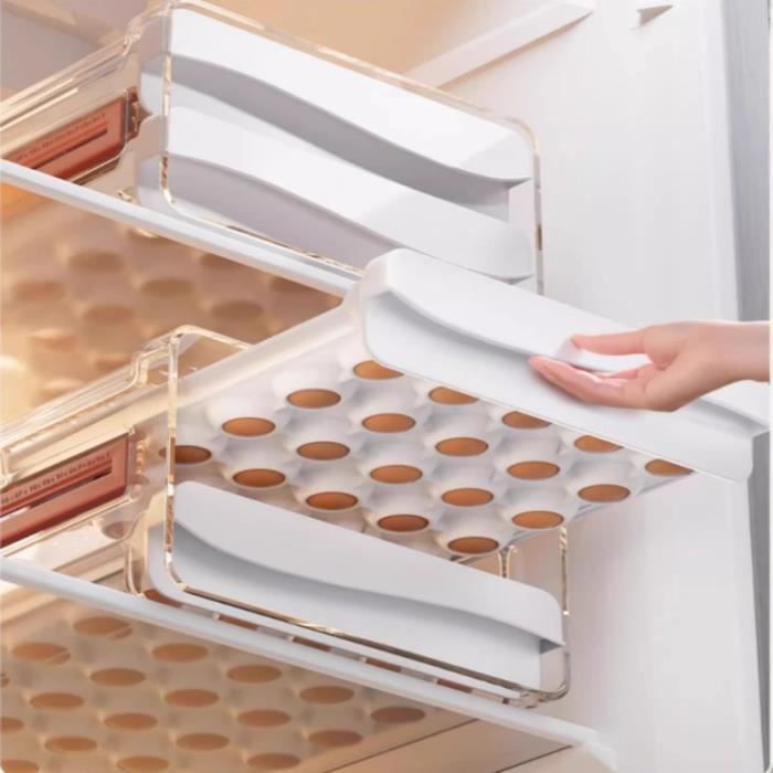 Boite a Oeuf de Rangement Frigo en Plastique Panier 18 Oeufs Range Frais  Empilable Distributeur la Cuisine Refrigerateur - Cdiscount Bricolage