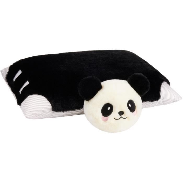 BRUBAKER Coussin Peluche Licorne 2 en 1 - 40 x 30 cm - Coussin Dépliable Enfant Avec Velcro - Blanc