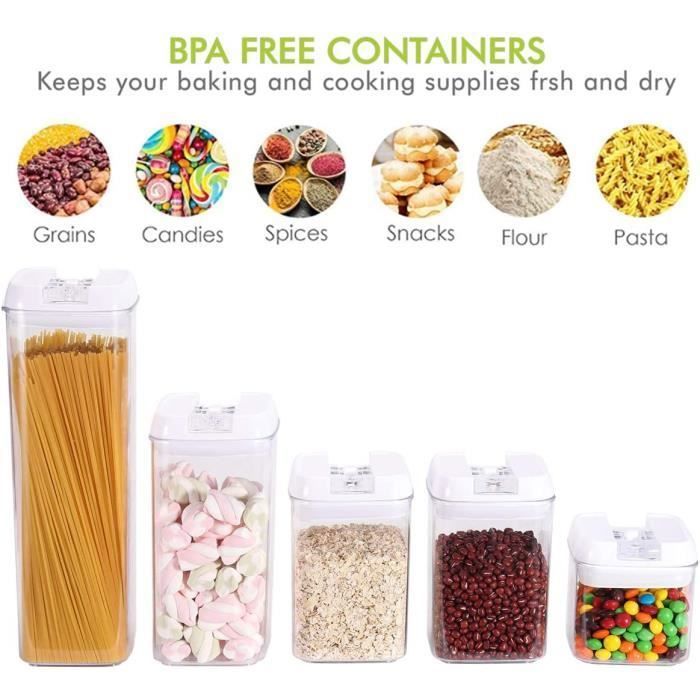 Azeeniu Lot De 7 Boîtes De Conservation En Plastique Sans BPA Boîtes