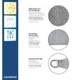 Lumaland voile d'ombrage cordes de fixation incluses , 100% HDPE avec le filtre UV de protection 2x3 gris-3