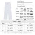 Amzbarley Pantalon Femme Blanc Avec Des Poches Insérées Obliques Sur Les Côtés Pantalon Droit Pantalon Bureau Habillage-3