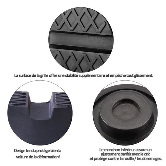 Jack Pad En Caoutchouc - 2 Pcs Adaptateurs Pour Cric De Voiture - Support De Protection Pour Train De Roulement