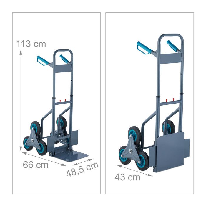 Relaxdays Chariot De Shopping Pliable 35 Kg - Roulettes - Noir - Poignée Télescopique