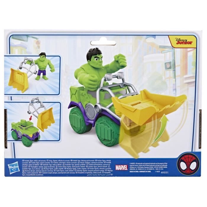 Spidey et Ses Amis Extraordinaires, Hulk Casseur de Mur, Figurine de 25 cm à Plusieurs Visages, pour Enfants dès 3 Ans