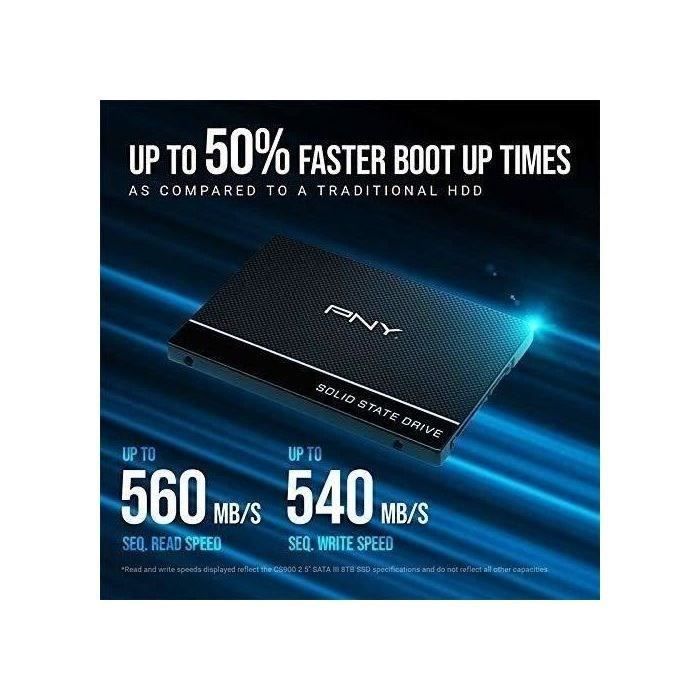 SSD PNY CS2230 1To M.2 NVMe Gen3 – Jusqu’à 3300 Mo/s – Mise à Niveau Ultra-Rapide PC & Mac