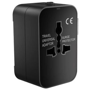 Adaptateur De Voyage Tecknet - 2 Broches EU Vers Double USB Et Prise - Charge Rapide