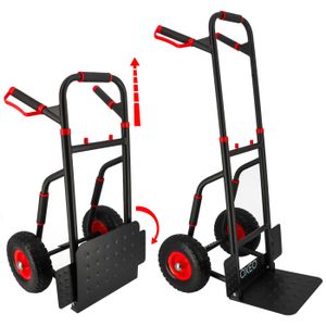 Diable Pliable En Aluminium Ultra Léger - Charge Max 80 Kg, Poignée Réglable 3 Hauteurs, Roues Silencieuses - Idéal Déménagement, Courses, Camping