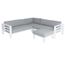 Salon D Angle De Jardin En Aluminium Blanc Adelaide Achat