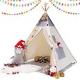 Tente pour enfants BESREY - Maison de jeu intérieure pliable avec lumière LED-0