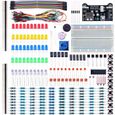 Fun Kit Composant Électronique Breadboard Câble Resistor Capacitor LED Potentiomètre pour Arduino Kit d'apprentissage-0