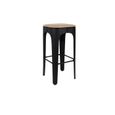 de Noir Up 35x35x73 Tabouret Living bar White Label High PukZiX