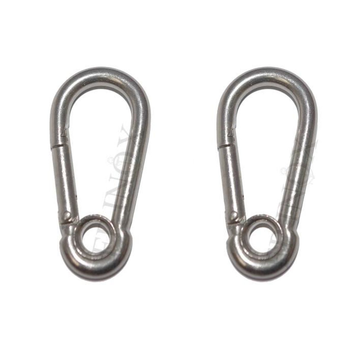 Lot de 2 inox A4-316 Mousqueton Longueur 60mm