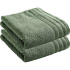 COTON PUR Lot de 2 draps de bain "Spa" 90 x 150 cm / 400 gr/m² - "Spa" Romarin
