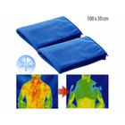 Serviettes rafraîchissantes - PEARL - Lot de 2 - Bleu - 100 x 30 cm - Lavable - Anti-UV