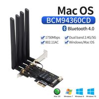 FV-A436CD PCI WiFi - Adaptateur Pci-e Double Bande Pour Pc, 1750mbps, Wifi, Bluetooth 4.0, Pour Macos Airdrop