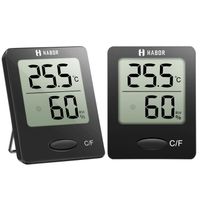 Mini Thermomètre hygromètre numérique, minuterie de cuisson,grand écran LCD,suspension,dos magnétique puissant,économie d'énergie