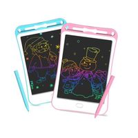 2 Pack Tablette Dessin Enfants, 8 Pouces LCD Ardoise Magique, Doodle Pad avec Bouton D'effacement,Jouets pour Filles Garçons 2 3 4 5