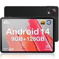 Tablette Tactile DOOGEE T30SE WIFI,11 pouces 2.4K,Android 14,8580mAh 9 Go + 128 Go,Dual 4G-TUV-HI-RES-Contrôle parental PC - Noir