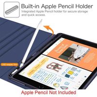 FINTIE Clavier pour iPad 9ème Génération 2021/iPad 8 2020/iPad 7 2019 10.2 Pouces - Clavier AZERTY sans Fil Bluetooth,Coque Arriè