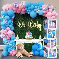 Douche Bébé Party Decorations Boîte à Ballons Guirlande,D'anniversaire Fête Révélation Sexe Baby