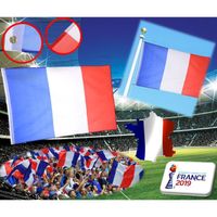 Drapeau France 90 x 150 cm Flag Français Supporter Coupe du Monde Feminine FIFA 2019 France Football Phonillico®