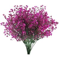 4 Lots Artificiels Buissons Fleurs Décoratives pour Arrangement Floral, Centre de Table, Décoration de Jardin Maison (Fuchsia)