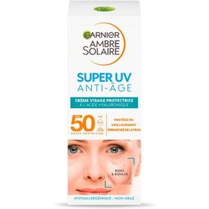 SOLAIRE CORPS VISAGE Crème Solaire Pour Le Visage - Super Uv Visage Protectrice Anti-âge À L acide Hyaluronique 50