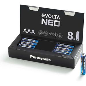 PILES Piles Alcaline - Batteries Evolta Neo Pile Premium Boîte 8 Aaa Puissante Très Longue Durée Vie Ûre Lr03