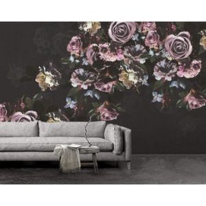 Papier Peint Panoramique Roses Romantiques Modernes, Style Artistique  Européen Poster Mural Xxl Papier Peint - Pour Salle D[u17345] - Cdiscount  Bricolage
