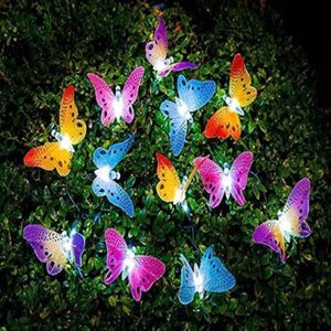 GUIRLANDE D'EXTÉRIEUR Guirlande Lumineuse Papillon à Pile Intérieur-Exté