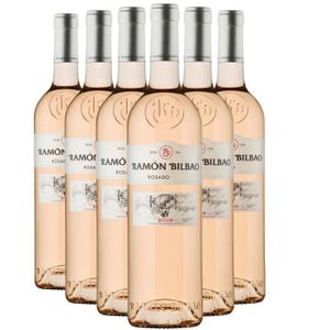 VIN ROSE Rioja Rosado Rosé 2022 - Lot de 6x75cl - Ramon Bilbao - Vin DO Rosé - Origine Espagne - Cépage Grenache