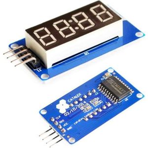 AERZETIX Nombre de Chiffre 4 Panneau Lumineux Jaune-Vert Display Afficheur Numérique LED 7 Segments Module 71.6x25.7x7mm C44439 THT AERZETIX Nombre de Chiffre 4 Panneau Lumineux Jaune-Vert Display Afficheur Numérique LED 7 Segments Module 71.6x25.7x7mm C44439 THT