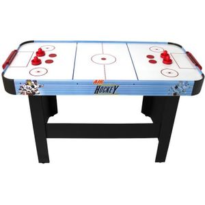 AIR HOCKEY Table de Air-Hockey pour Enfant - Air soufflé - 142 x 72 x 81 cm - Noir/Bleu