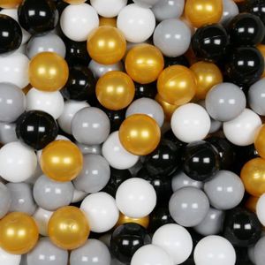 PISCINE À BALLES Mimii - Balles de piscine sèches 50 pièces - blanc, gris, noir, or