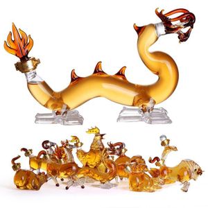 PICHET - CARAFE  Dragon - Bouteille de vin en forme de zodiaque chi
